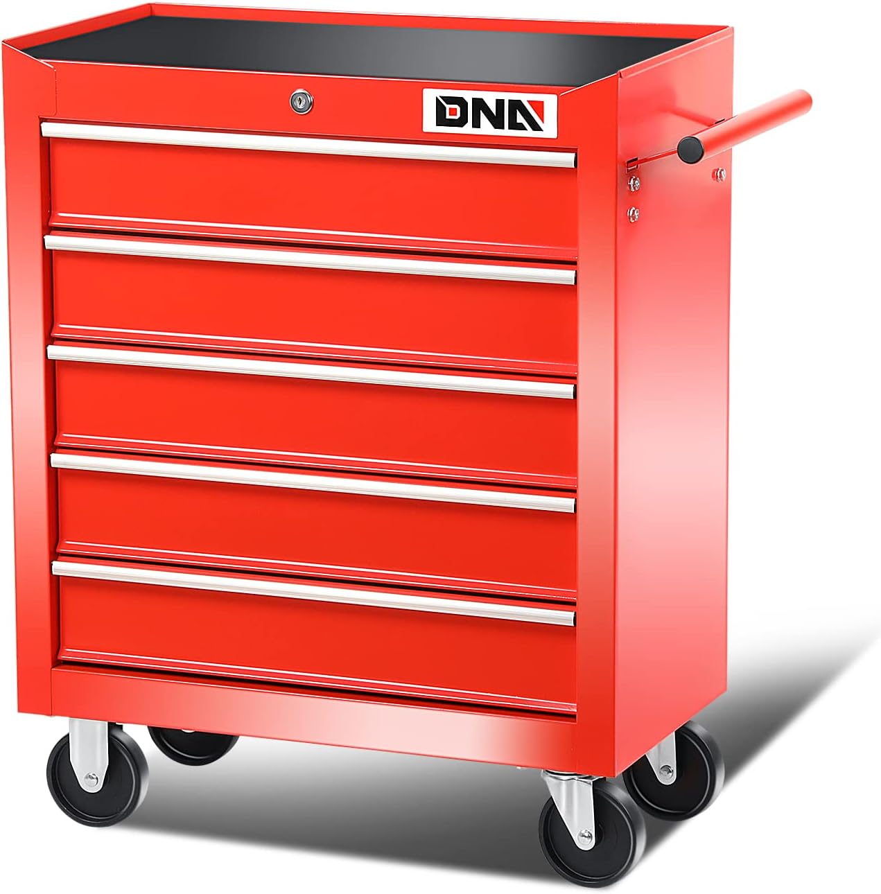 DNA MOTORING - Gabinete de Herramientas con Ruedas de plástico con Sistema de Bloqueo con Llave, Azul, TOOLS-00486