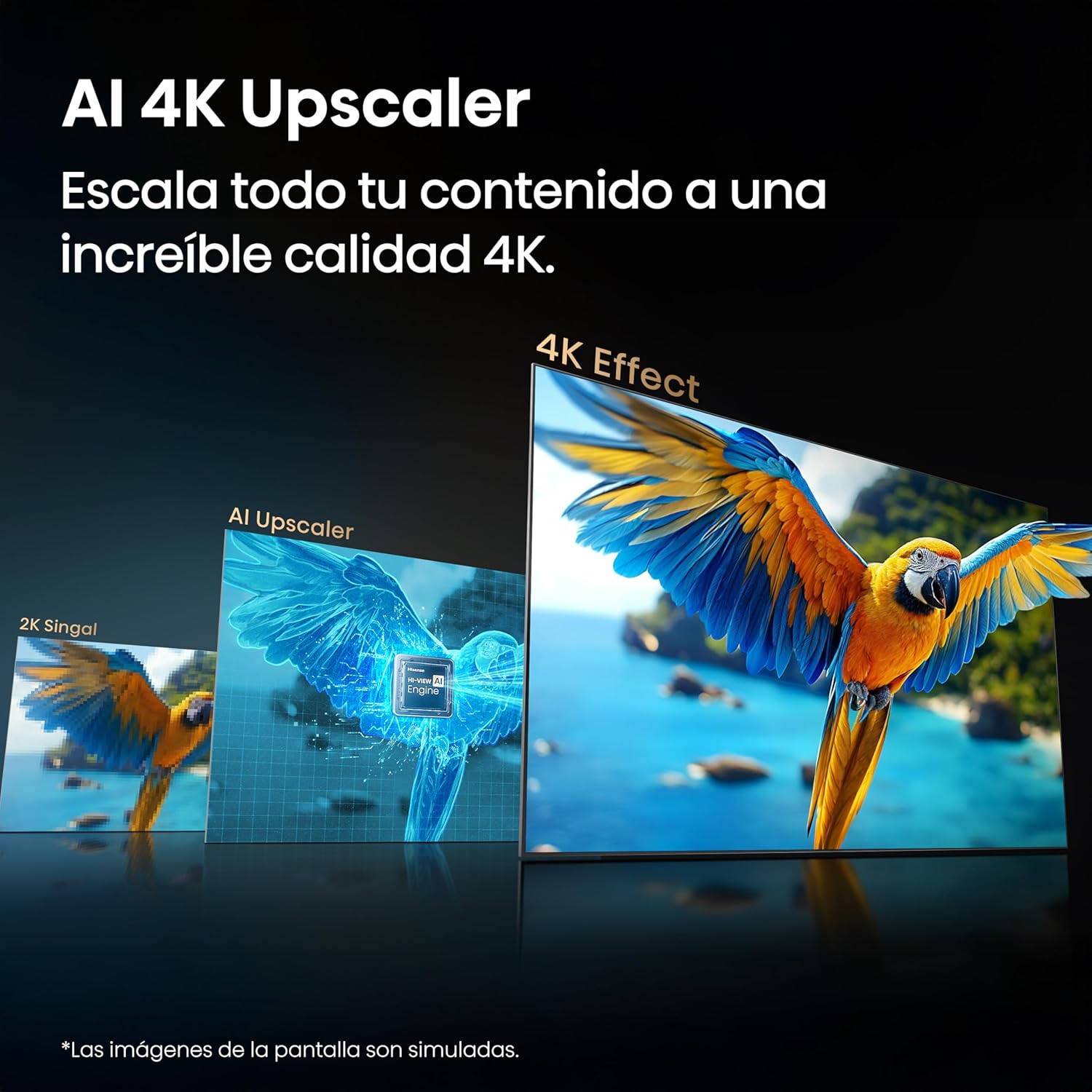 Hisense televisión QD6S Pantalla 65“ Pulgadas, QLED 4K Smart TV，AI 4K Upscaler,Dolby Vision·Atmos，Modo de Protección Ocular，Game Mode Plus，Fire TV【Patrocinador Oficial de FIFA World Cup 2026™】