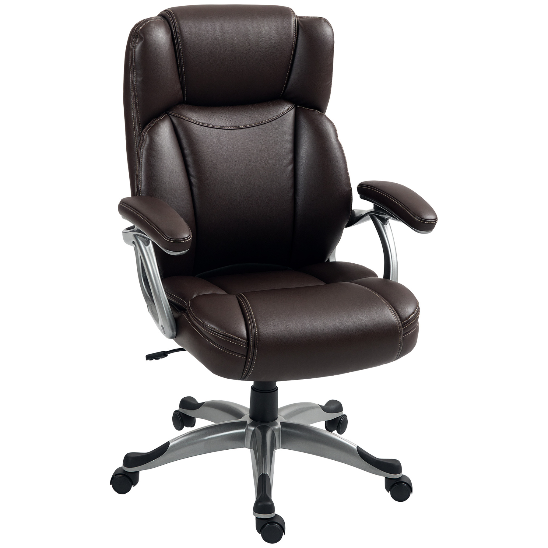 HOMCOM Silla de Oficina con Respaldo Alto, Silla de Ordenador Giratori