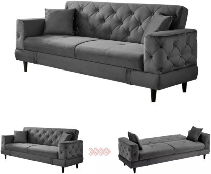 EKE Sofácama Sofa Cama Futón Sillón Sala Reclinable Moderno Minimalista Fresco Duradero Calidad Cojines