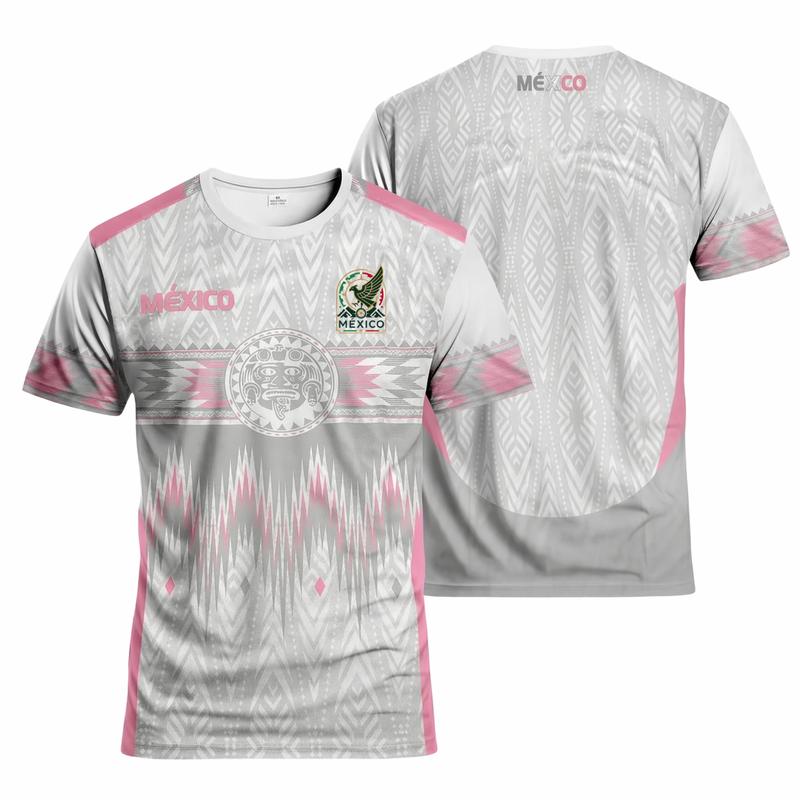 Camiseta deportiva de manga corta, edición limitada con estampado de motivos de aficionados al fútbol de estilo mexicano, modelo 2026, apta para entrenamiento al aire libre, unisex, tejido cómodo y transpirable, ideal para competiciones, entrenamiento y u