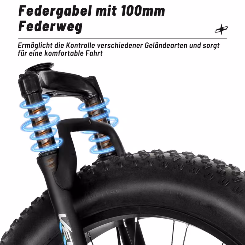 bicicleta de montaña, fat bike, neumático   de 26 pulgadas 4.0 mtb, transmisión shimano de 21 velocidades,   de disco mecánicos,   de  , ideal para uso   en montañas,   o  , etc Detalles del producto 4