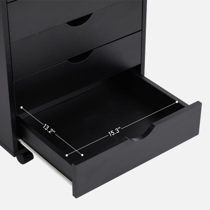 Cómoda EDX de 7 cajones: amplio armario de madera para organizar el dormitorio, el hogar y la oficina, color blanco