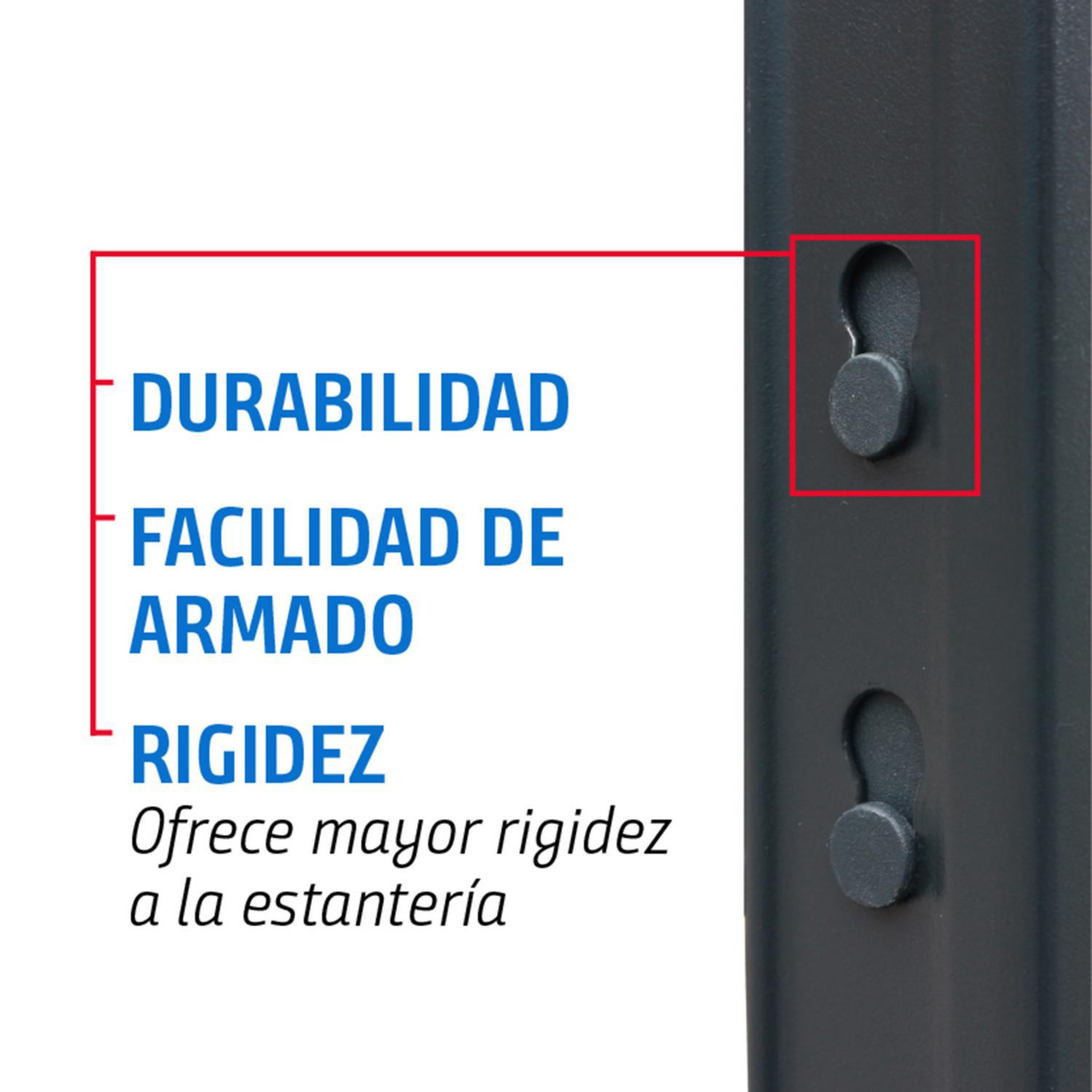 Estante Rivet 5 Nivel(es) 90x176x40 cm Gris