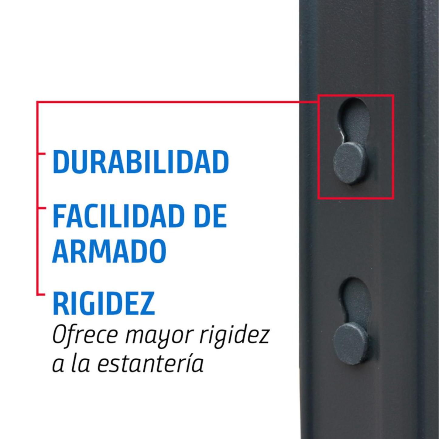 Estante Rivet 5 Nivel(es) 90x176x40 cm Gris