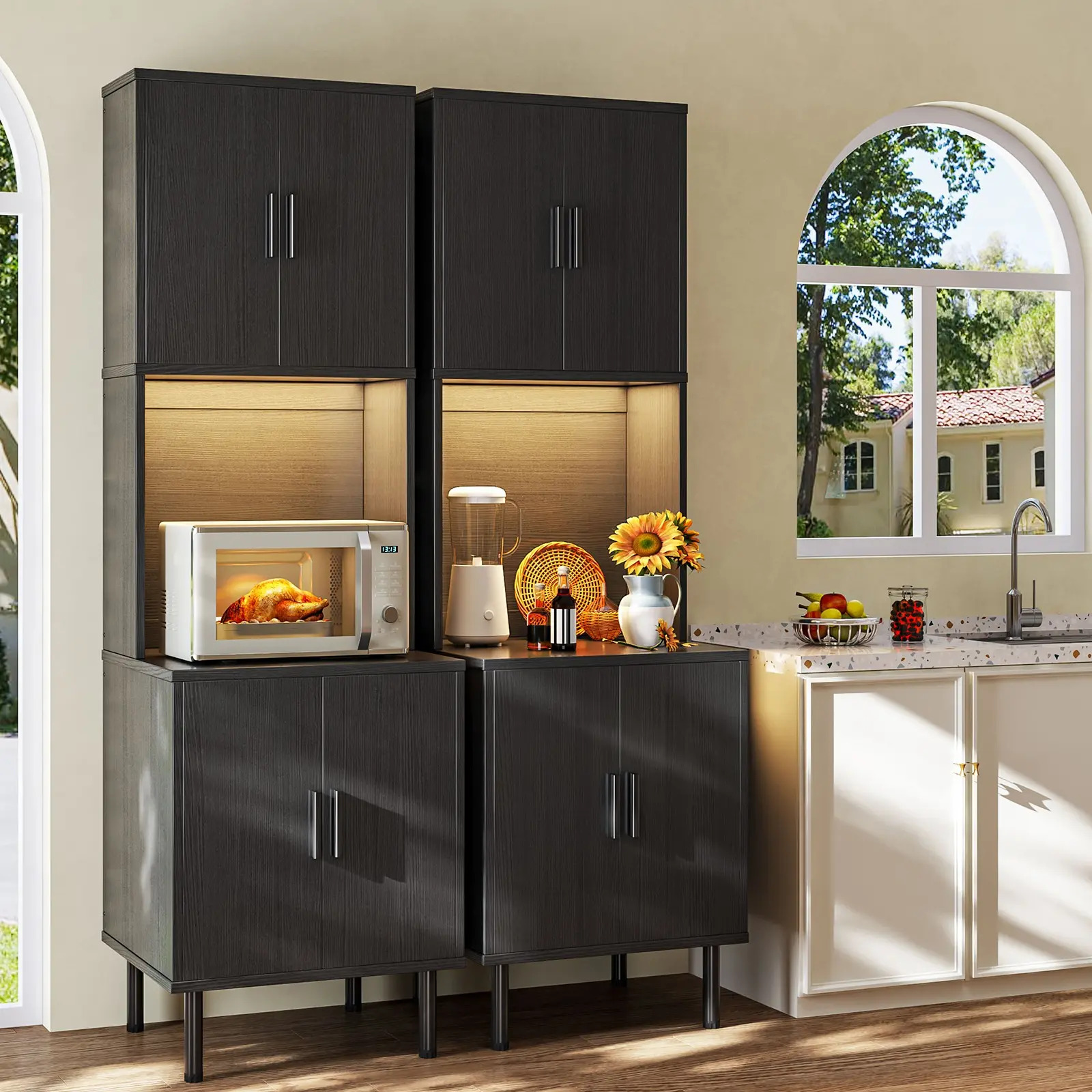 Rack Mueble Organizador Multiusos Cocina Moderno Microondas