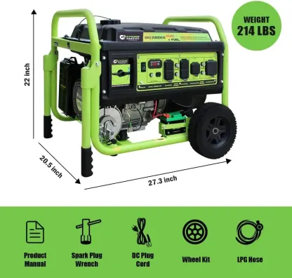 Generador Portátil Us De Combustible O Gas P De 13000 Watts