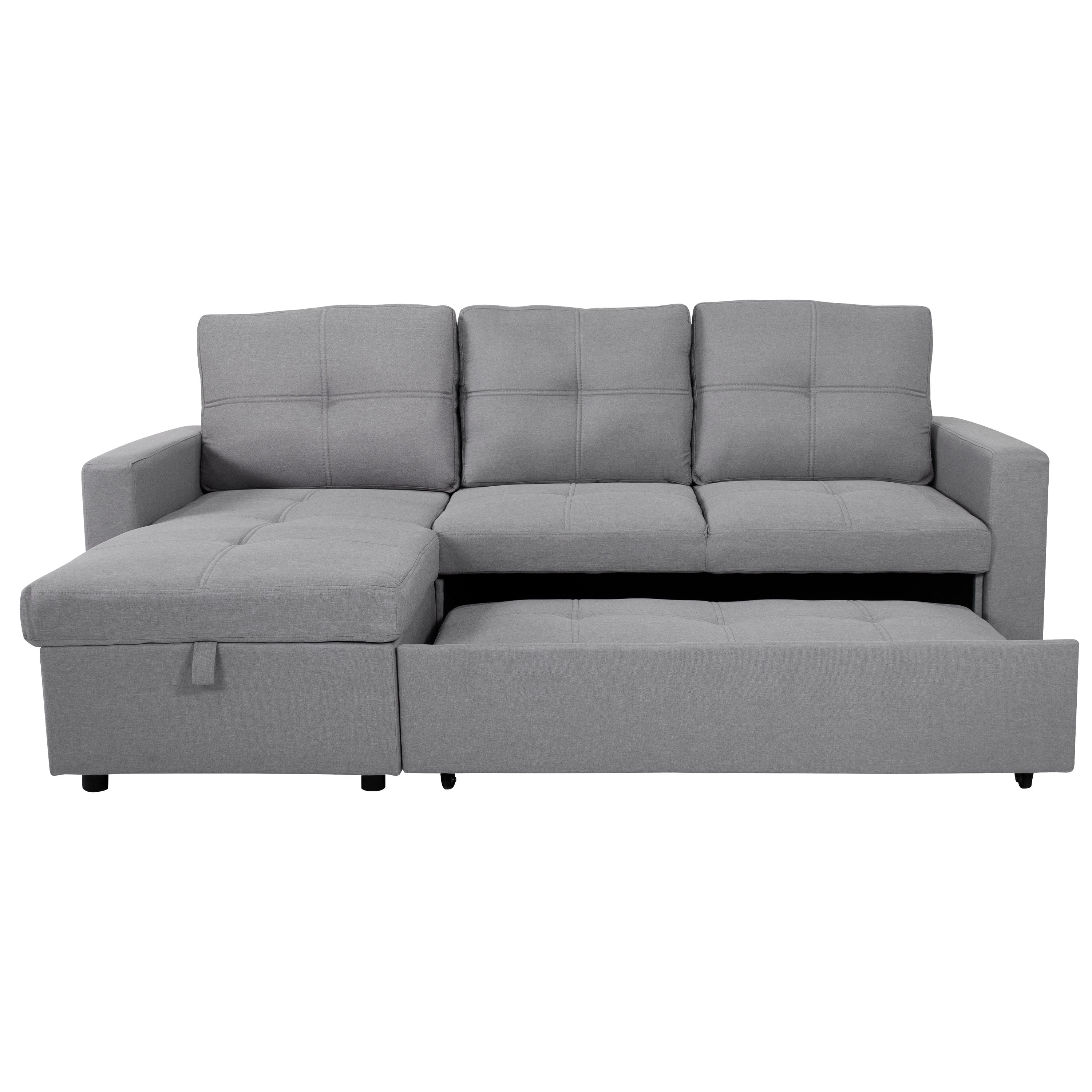 SOFÁ CAMA CON ALMACENAMIENTO TRIBECA GRIS CLARO