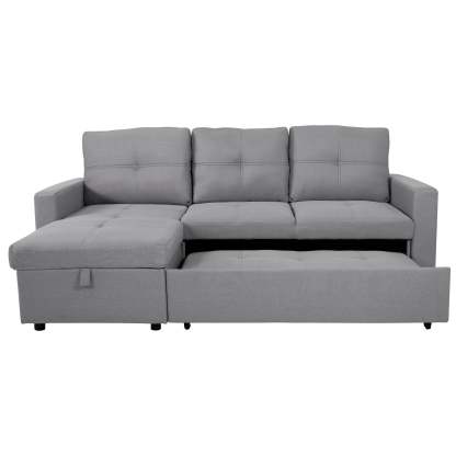 SOFÁ CAMA CON ALMACENAMIENTO TRIBECA GRIS CLARO