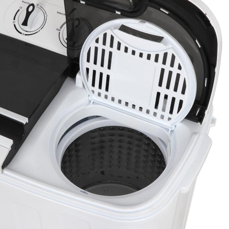 Lavadora portátil de doble tubo y un solo cubo Segawe Mini de tamaño pequeño – Lavadora y secadora centrífuga compactas 【13 lbs/9,9 lbs/9 lbs】