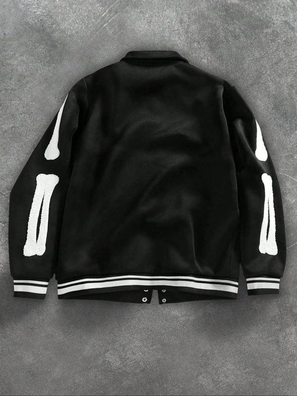 Mens Varsity Jacket Baseball Bomber Jacket Vintage Streetwear Coats with Patchwork Hipster Utility Fleece Tops