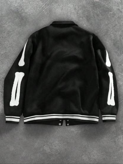 Mens Varsity Jacket Baseball Bomber Jacket Vintage Streetwear Coats with Patchwork Hipster Utility Fleece Tops