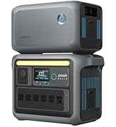 Estación de energía portátil Anker SOLIX C1000 y batería de expansión BP1000, generador solar de 1800 W, Ful...