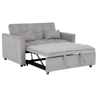 SOFÁ CAMA ASLAN GRIS CLARO.