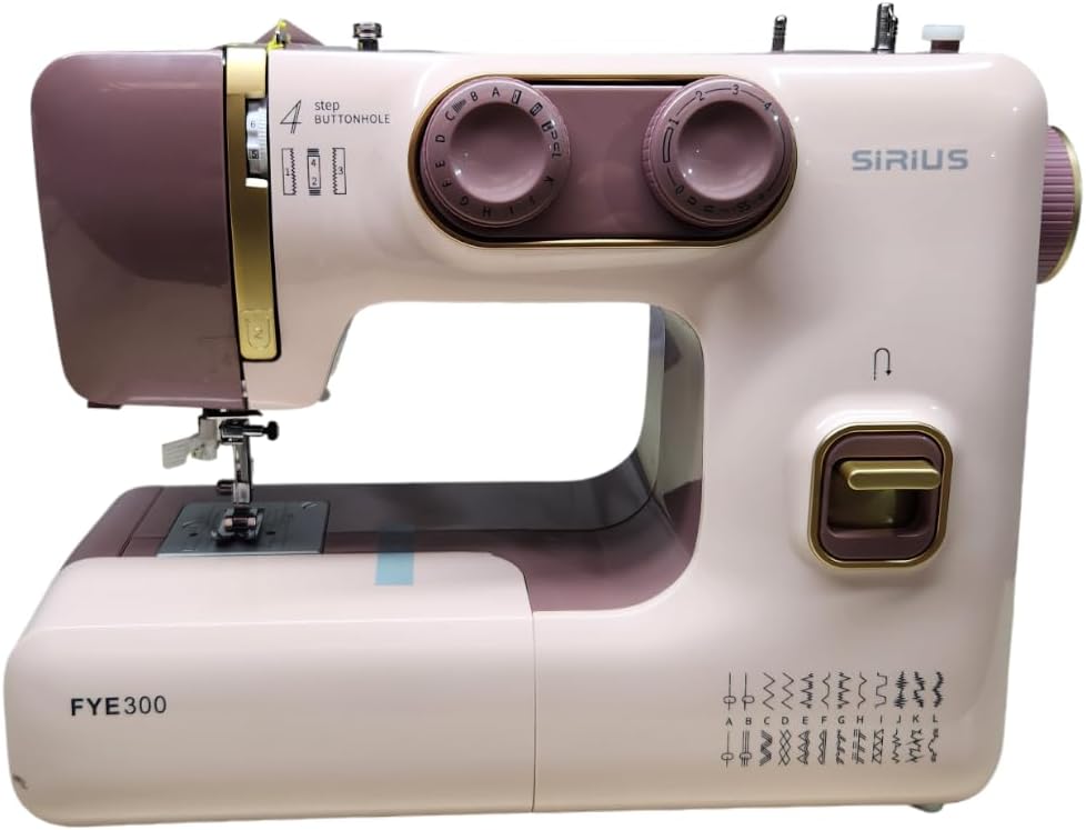 maquina de coser casera portatil hasta 24 puntadas (GREY GOLDEN)