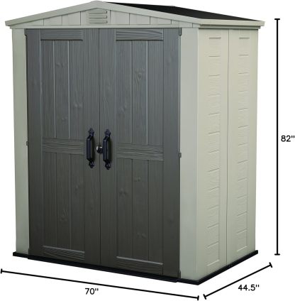 Keter Cobertizo de Almacenamiento para Jardin y Exteriores, Beige, Factor 8x11