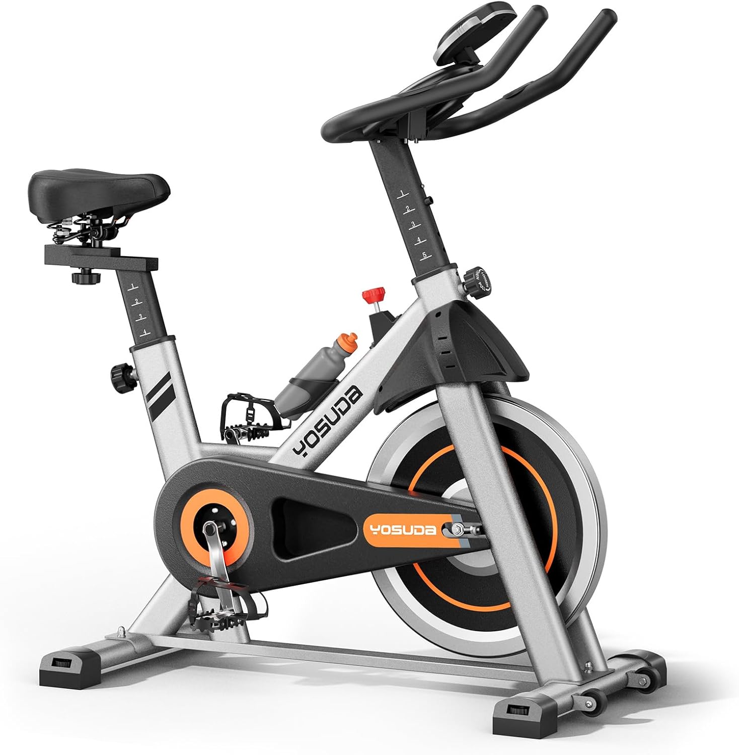 YOSUDA Bicicleta estática de ciclismo para interiores / imán, bicicleta de bicicleta con soporte para iPad y cojín de asiento cómodo