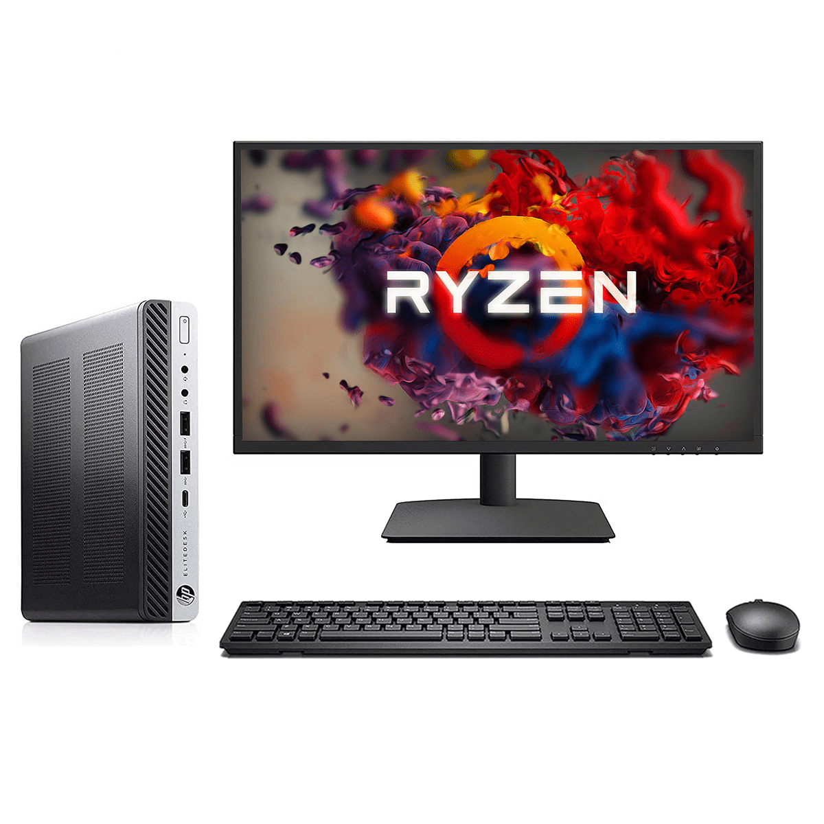 Computadora Original Hp Mini Ryzen 5 Monitor HD 16gb Ram DDR4 480gb Disco SSD Wifi HP 705 G5