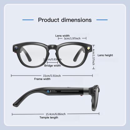 AI Smart Glasses Q8 with Live Translation & AI Assistant | Capture 4K-Quality Video & Photos, Hands-Free Calls, Stereo Music, Auto-Tinting Lenses, Bluetooth 5.3 for Sports & Travel