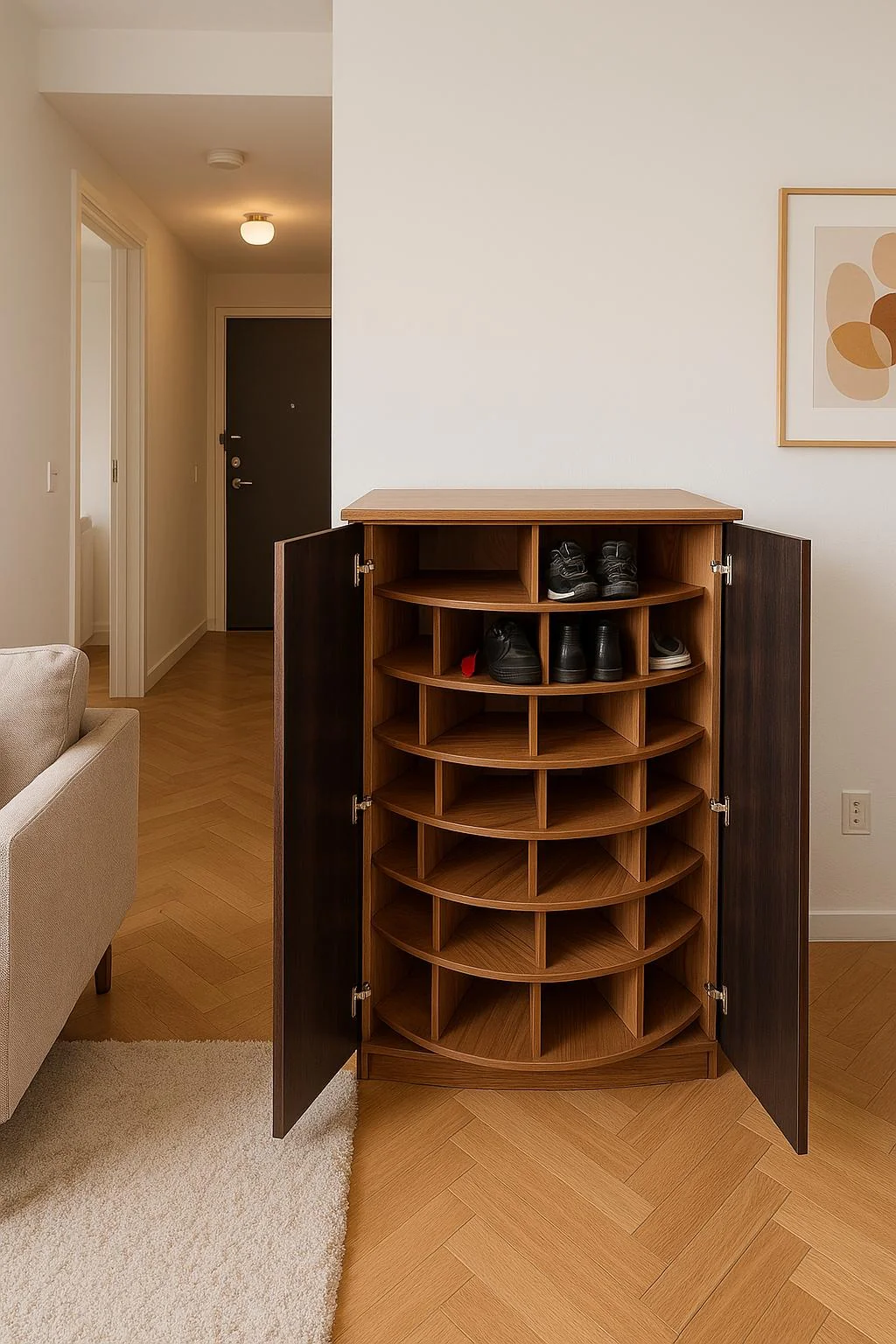 Infinity Shoe Rack — Zapatera Giratoria 360° | 50+ Pares, Armado en 3 Min