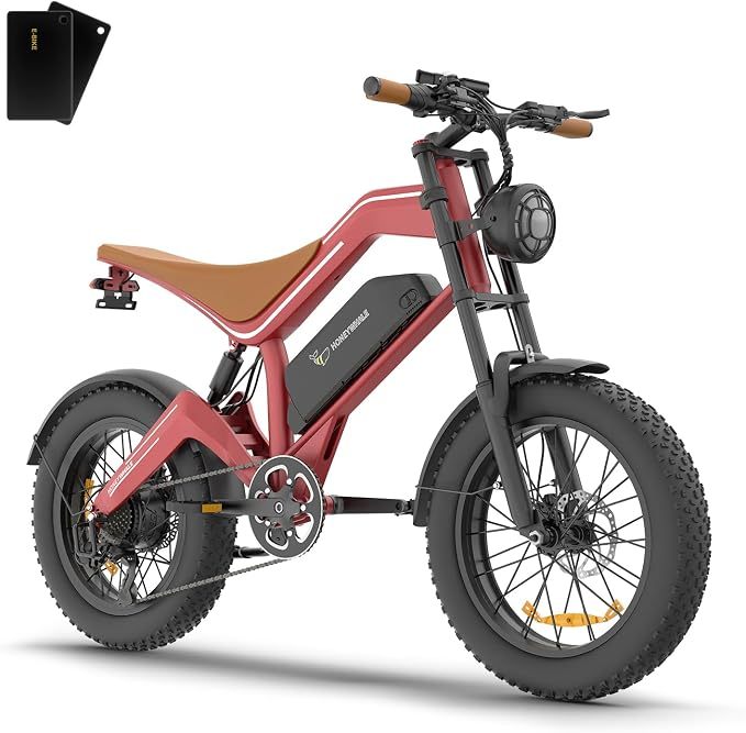 🚲 Bicicleta Eléctrica de Montaña 20" Llantas Gruesas Fat Tire, Motor 1500W Velocidad Máxima 48 km/h, Batería 48V 23Ah Larga Duración, Bici Todo Terreno para Adultos