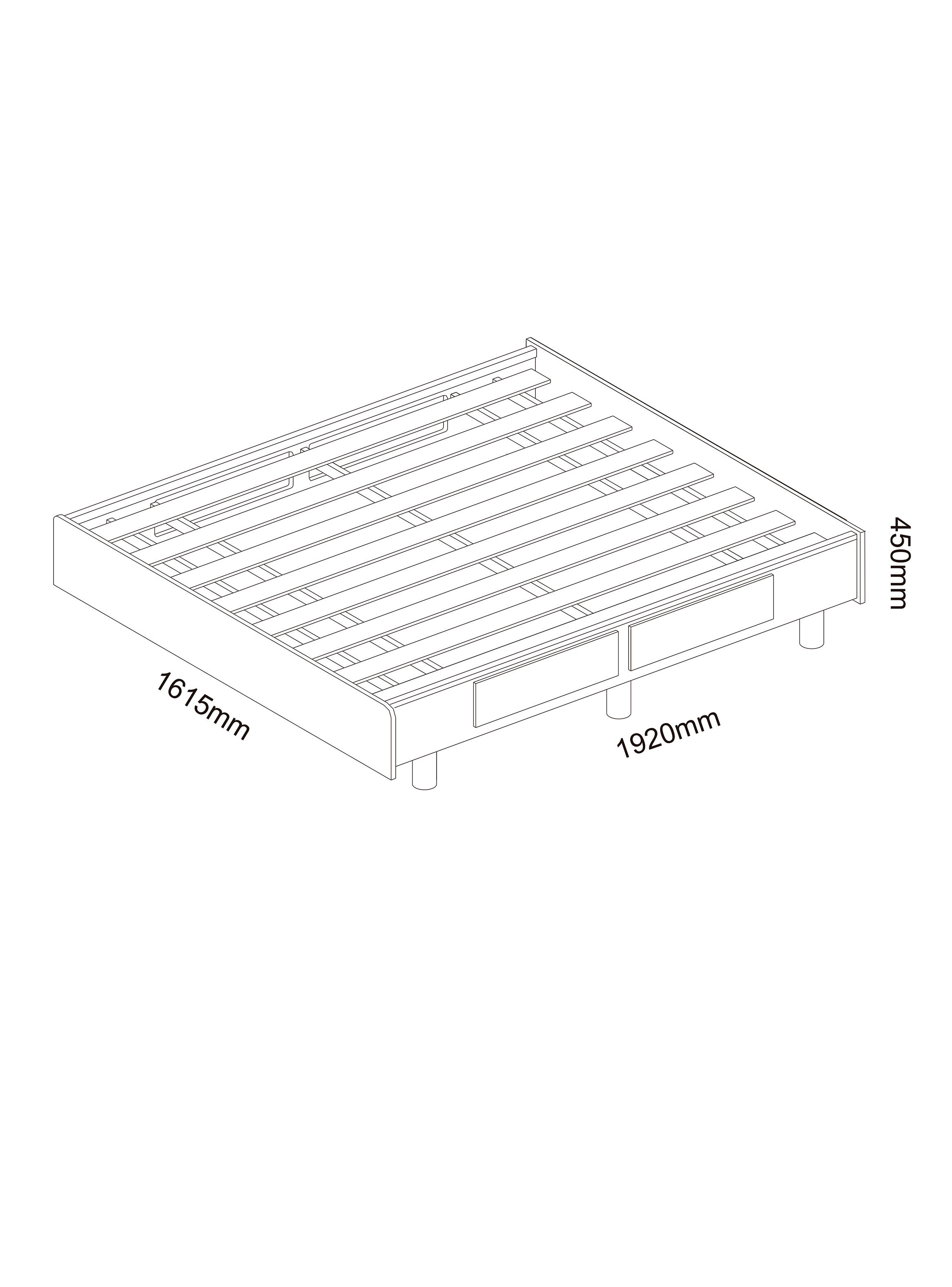 Cama Americana Elite 2 Plazas con Respaldo + Veladores