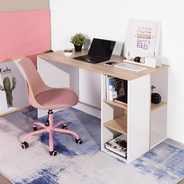 Escritorio de Computadora FurnitureR BRENTON MDF Blanco Haya