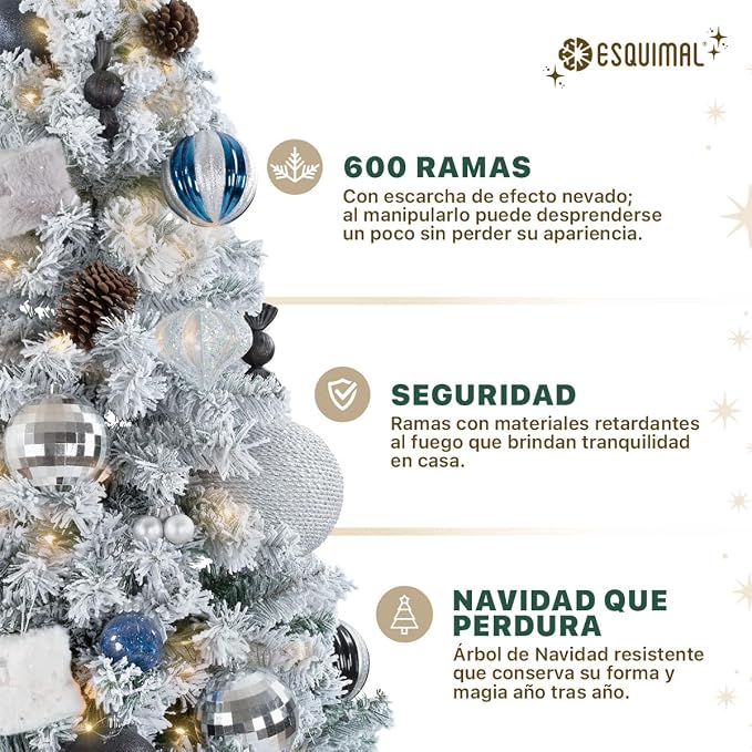 🎄Árbol de Navidad Artificial de 7 pies｜Abeto Realista ramas densas, montaje rápido y base de metal resistente