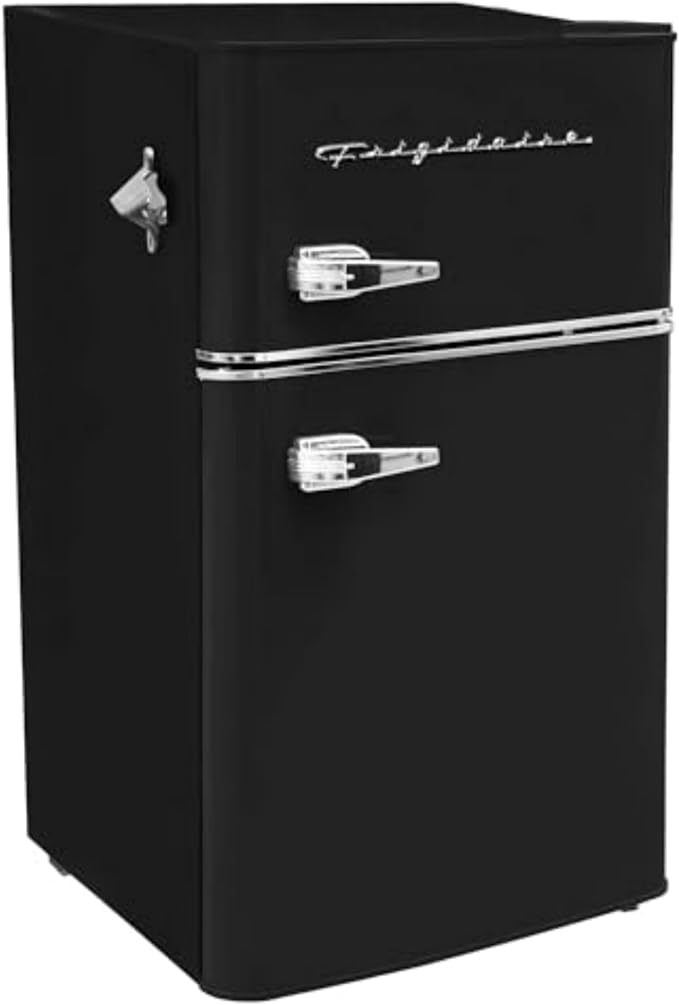 ❄️ Mininevera diseño vintage doble puerta capacidad 72 litros, freezer 21L, iluminación LED, nivel sonoro 39dB y consumo Clase E para espacios pequeños