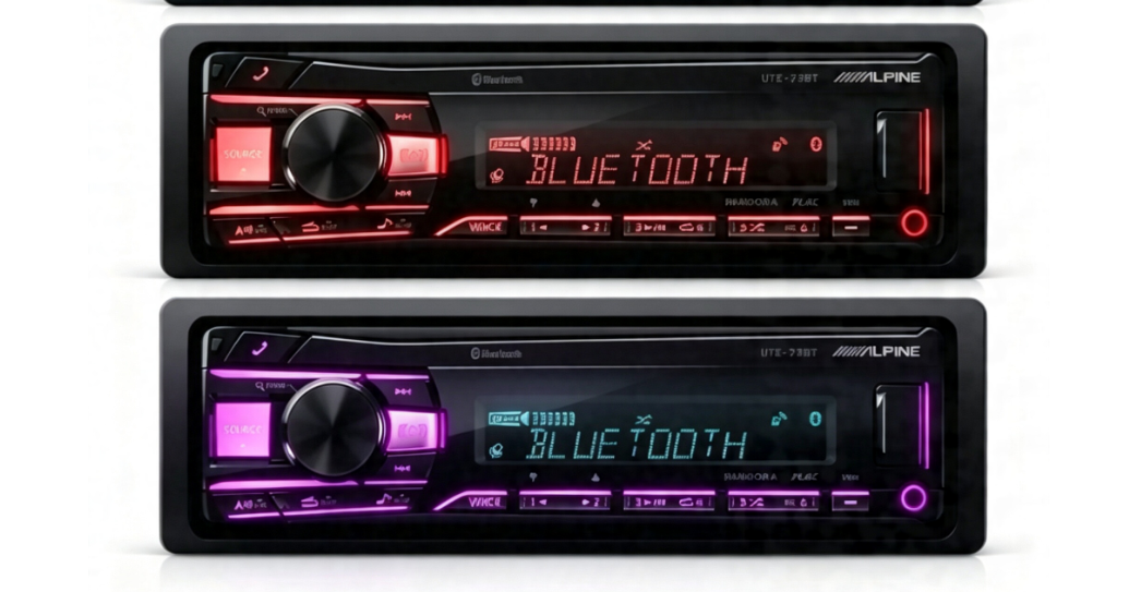 🎵 Autoestéreo Alpine UTE-73BT con Bluetooth Multicolor, Reproduce USB y MP3, Radio para Automóvil con Iluminación Ajustable