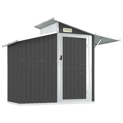 Cobertizo de jardín verde 270x130x208,5 cm acero galvanizado