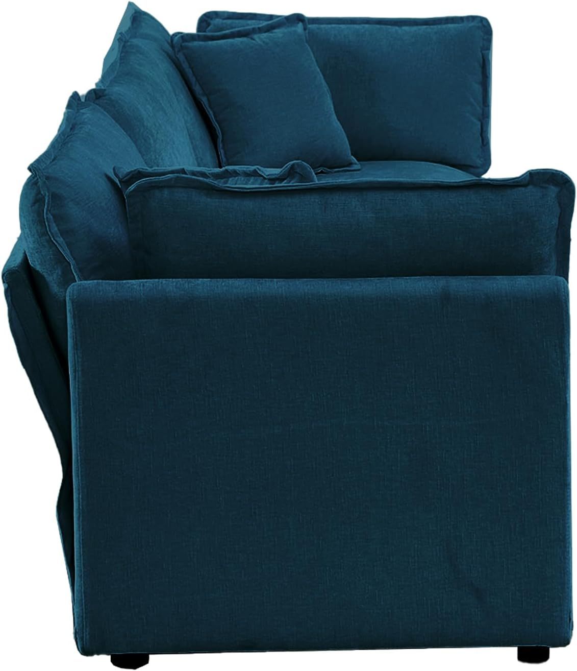 Neylory - Sofá de dos plazas con 2 almohadas para sala de estar, recámara, departamento, 2 plazas de felpilla para asiento profundo