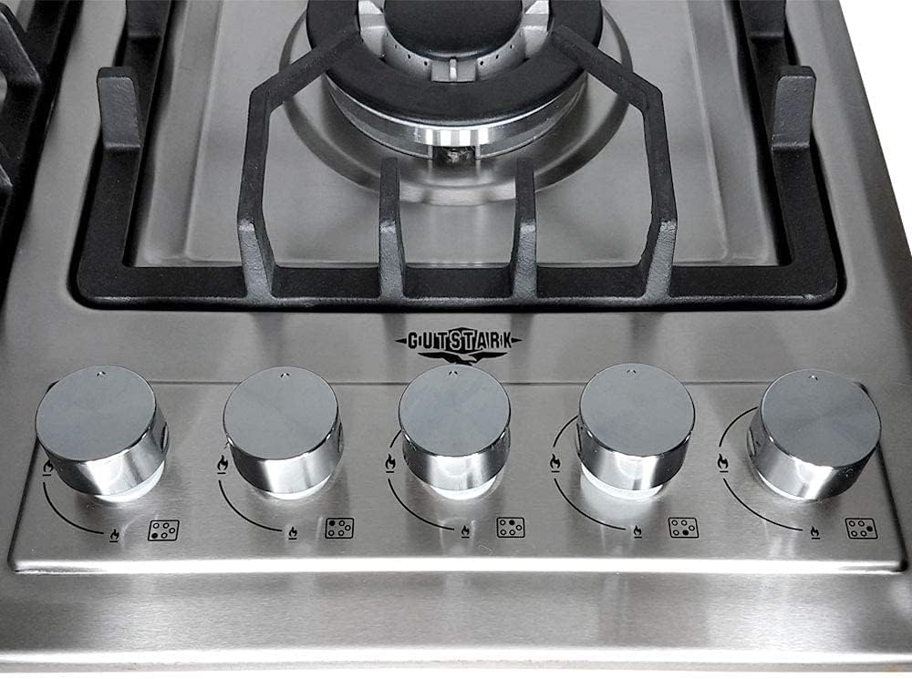 Gutstark Estufa Parrilla Acero Inoxidable A Gas 5 Quemadores Empotrable Hogar Cocina Gas Lp Gas Natural