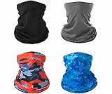 DQST Bandanas Deportivas 4 Packs para Hombre y Mujer. Protección contra El Viento y Los Rayos UV, Sedoso y Elástico, Adecuado para Deportes, Carrera, Ciclismo, Motocicleta, Montañismo, Esquí, etc.