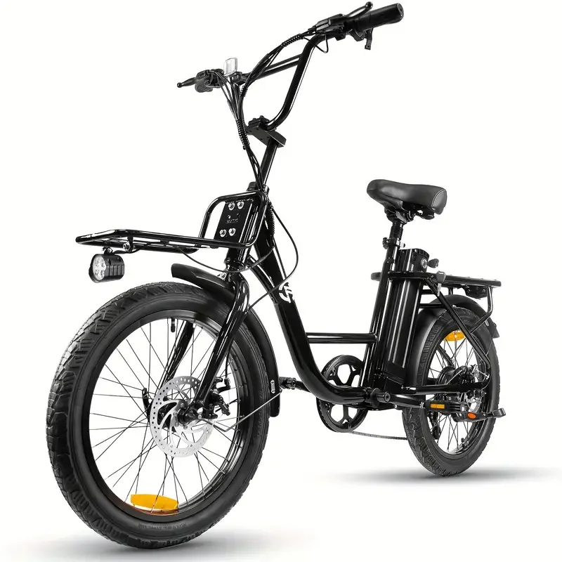 Bicicleta eléctrica para adultos con motor de 750 W, bicicleta eléctrica de carga de 20 MPH, 32 millas de largo alcance, scooter eléctrico de movilidad para adultos, 48 V, 10 Ah, alta capacidad