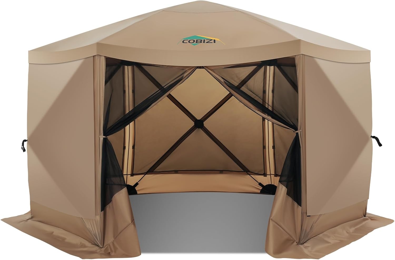 COBIZI - Toldo desplegable de 10 x 20 Pulgadas con 6 Paredes Laterales, toldo Impermeable para Eventos al Aire última intervensión, UPF 50+ cenador portátil para Fiestas, Playa, Camping, Boda,