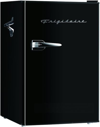 ❄️ Refrigerador compacto retro Frigidaire con enfriador, refrigerador de mostrador de 3.2 pies cúbicos con abridor de botellas incorporado, ideal para oficina, dormitorio, residencia estudiantil o cabaña