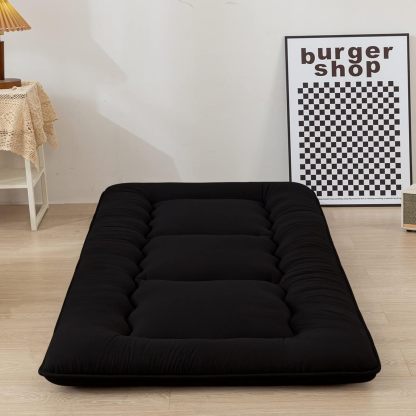 MAXYOYO - Puf plegable para sofá, cama, colchón de piso para adultos, extra grueso, 6 pliegues, sofá para recámara, sala de estar, beige, 135 x 240 cm