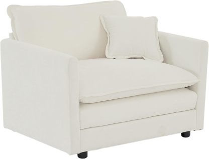 Neylory - Sofá de dos plazas con 2 almohadas para sala de estar, recámara, departamento, 2 plazas de felpilla para asiento profundo