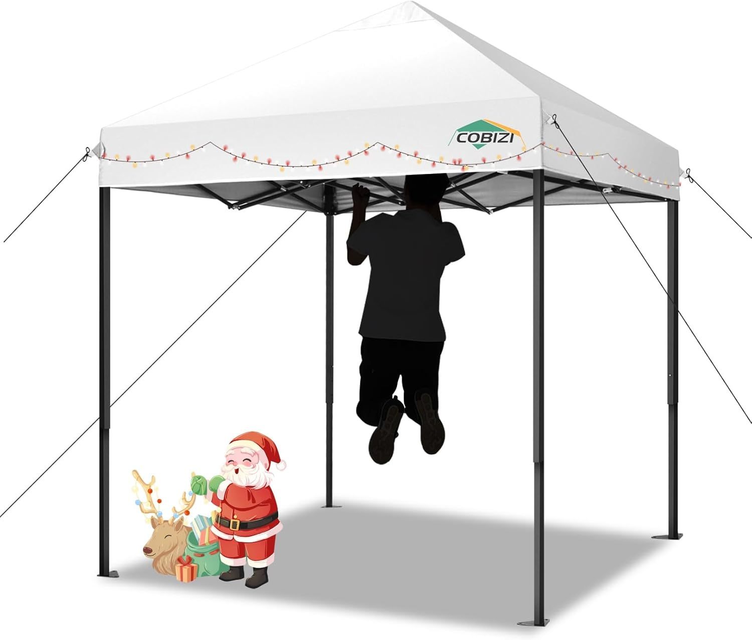 COBIZI - Toldo desplegable de 10 x 20 Pulgadas con 6 Paredes Laterales, toldo Impermeable para Eventos al Aire última intervensión, UPF 50+ cenador portátil para Fiestas, Playa, Camping, Boda,