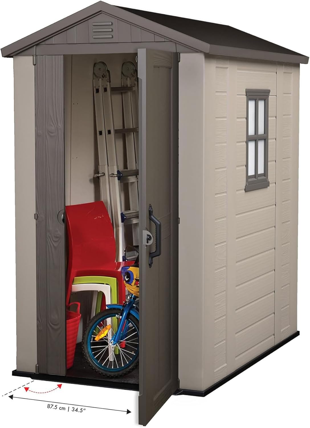 Keter Cobertizo de Almacenamiento para Jardin y Exteriores, Beige, Factor 8x11