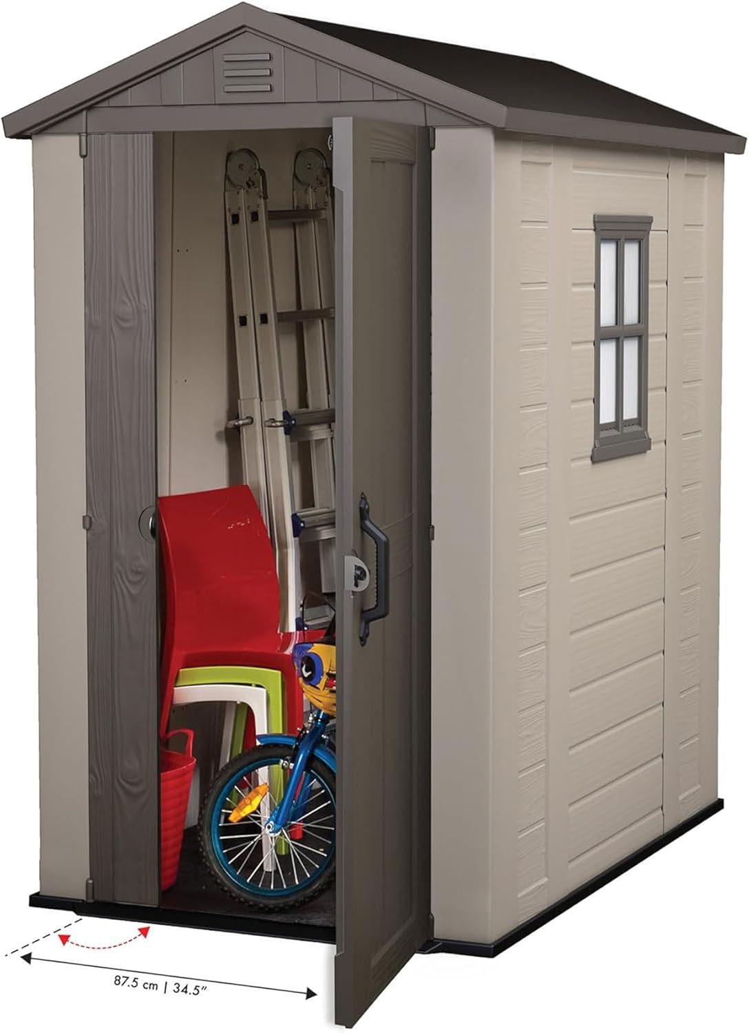 Keter Cobertizo de Almacenamiento para Jardin y Exteriores, Beige, Factor 8x11