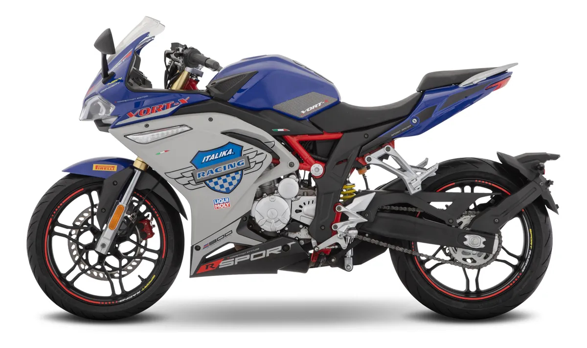 Motocicleta Italika Vort-x 300r Azul Con Gris