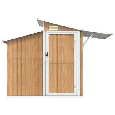 Cobertizo de jardín verde 270x130x208,5 cm acero galvanizado