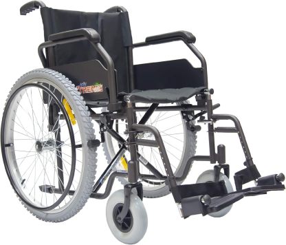Silla de Ruedas Activ Xtreme ReActiv, Brazos FlipUp y Descansapies Desmontables/Abatibles, R8x2", Rin Aluminio R24x1.75" Neum, T. Nylon, Bruma (Gris Claro)