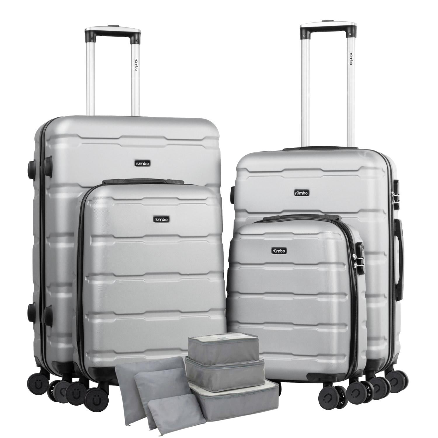 Juego 4 Maletas De Viaje Rigidas Ruedas 360 Bolsas De Viaje azul Rumbo RUM40