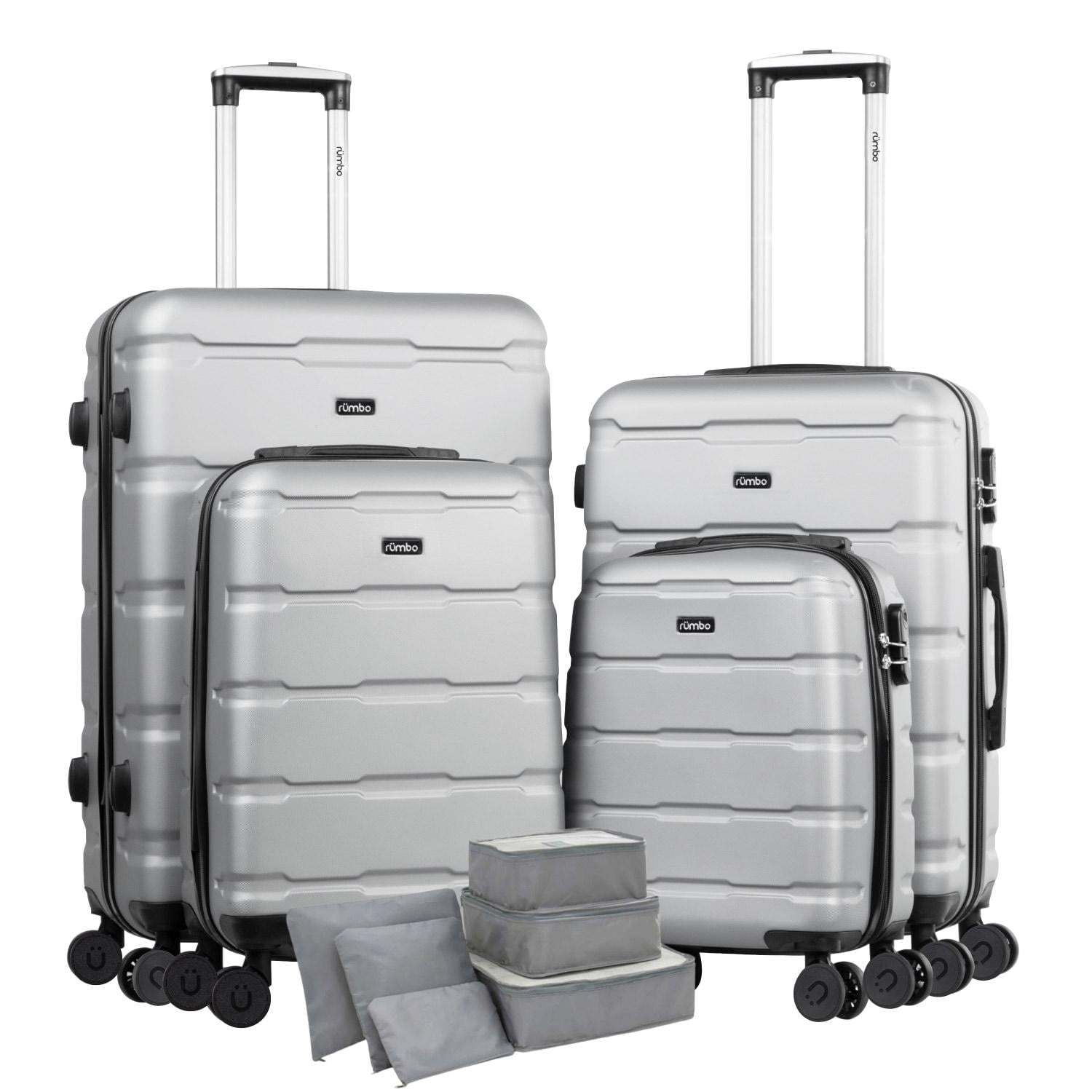Juego 4 Maletas De Viaje Rigidas Ruedas 360 Bolsas De Viaje azul Rumbo RUM40