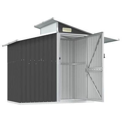 Cobertizo de jardín verde 270x130x208,5 cm acero galvanizado