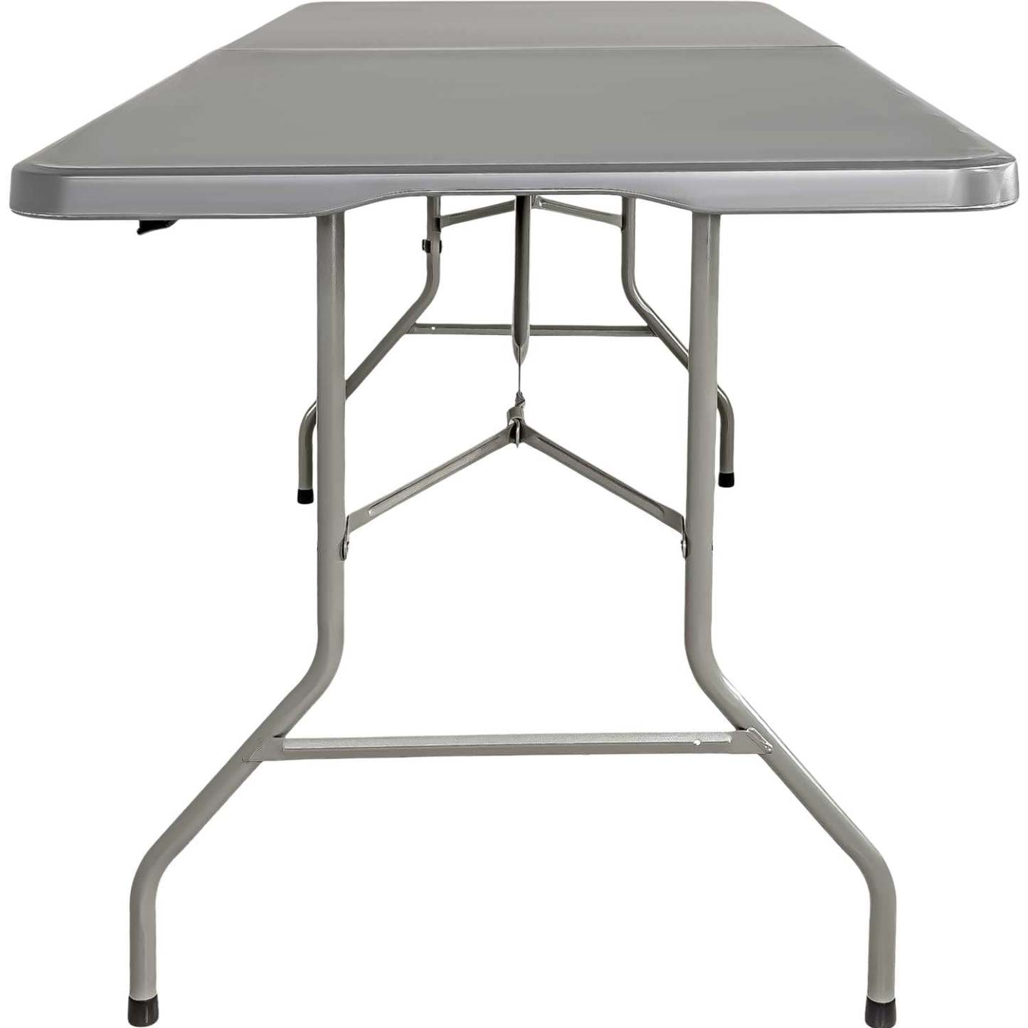 Mesa plegable 1,80m combinada jardín exterior camping gris