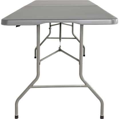Mesa plegable 1,80m combinada jardín exterior camping gris